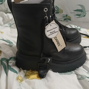 No Boundaries Black Lace Up Boots